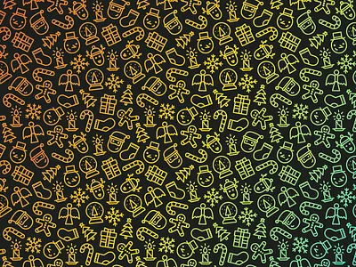 Christmas Gradient background christmas gradient icon icons outline pattern