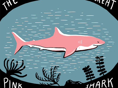 The Great Pink animal digital drawing fish illustration pink shark