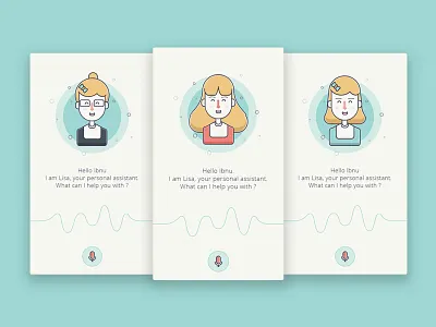 Personal Assistant Apps apps character face girl icon illustration ios line personal assistant vector