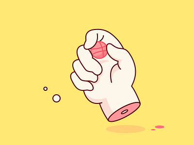 My dribbble dribbble hand icon line