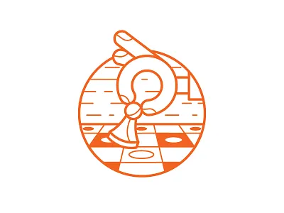 Board games board games hand icon illustration orange outline play