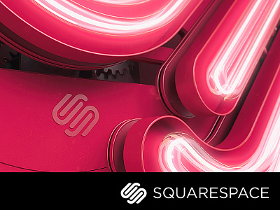 Squarespace Neon 3d logo neon squarespace web