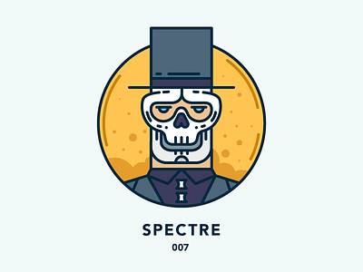 Spectre 007 bond danielcraig icon illustration scull spectre vector