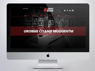 Shotbook book design hashtag modern read red shotbook ui ux web webdesign website