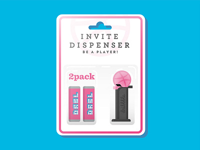 Dribbble Invite Dispenser 2pack candy dispenser dribbble invite invitation invite pez