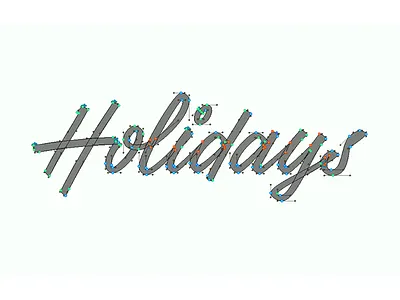 Holiday Lettering brush holidays lettering script sketch