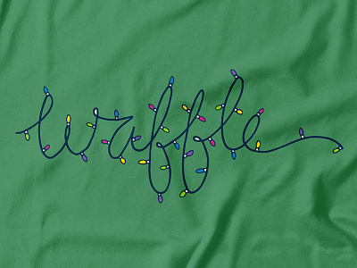 Waffle Holiday Runner-up handlettering holiday illustration lights twitch waffle