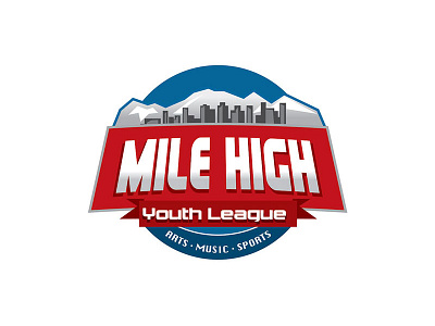 Mile high arts identity league logo music school sports youth