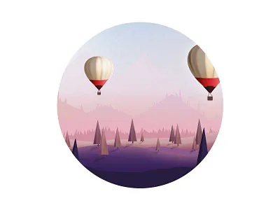 Hot Air Balloon4 air balloon day hot illustrations mountain ui