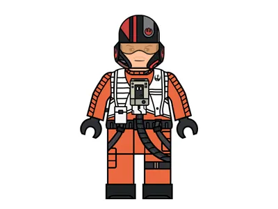 Poe Dameron_Star Wars EP7 character illustration lego starwars