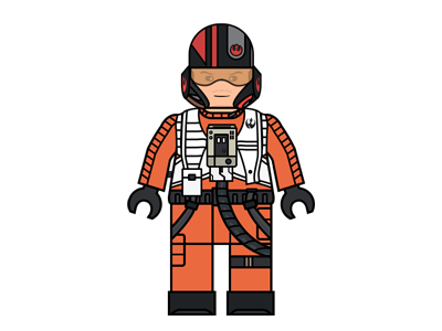 Poe Dameron_Star Wars EP7 character illustration lego starwars
