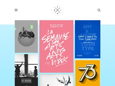 Shot 052 - Daily Inspiration art grid illustration inspiration interface layout logo minimal search ui user web