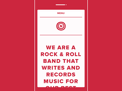 The Noolands Website - Mobile I band brand css minimal mobile music red squarespace two tone website