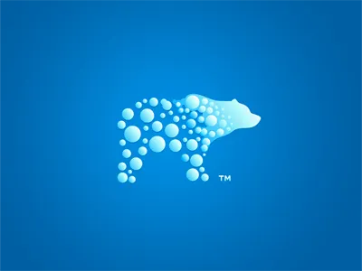 Bear 7gone bear circle grizzly logo mark molecules powder snow winter
