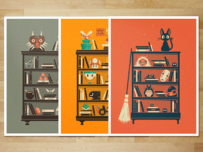 Shelf Prints | Etsy etsy gaming ghibli illustration mario miyamoto miyazaki nintendo print shelf zelda