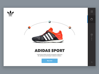 Adidas product page - UI adidas clean dashboard fashion minimal ui ux wear