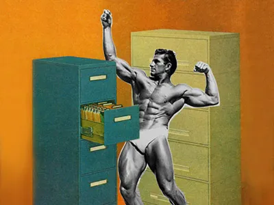 The Beauty Advantage beauty collage editorial fashion illustration office