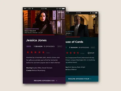 Netflix Mobile Mockup house of cards jessica jones mobile mockup netflix ui