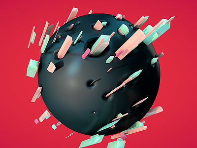 Pierced 3d behance c4d dyst