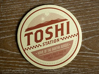 Toshi Station beer beer mat coaster illustration movies pop culture sci fi star wars tatooine toshi station vector