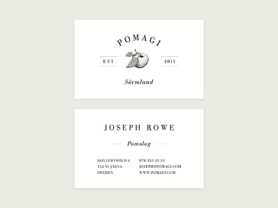 Pomagi Business card apple businesscard juce logo pomagi