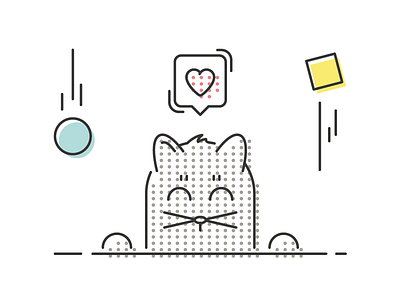 InstaLike art cats design digital digitalart dots heart icon illustration like pattern texture