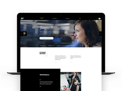 EF Teacher Profile page product ui web webdesign