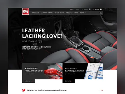 A little concept autoglym black cars concept design red web