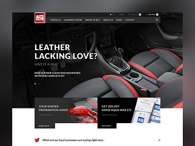 A little concept autoglym black cars concept design red web