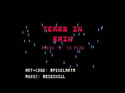 Tears in rain gamedev p8jam1 pico8 pixel art