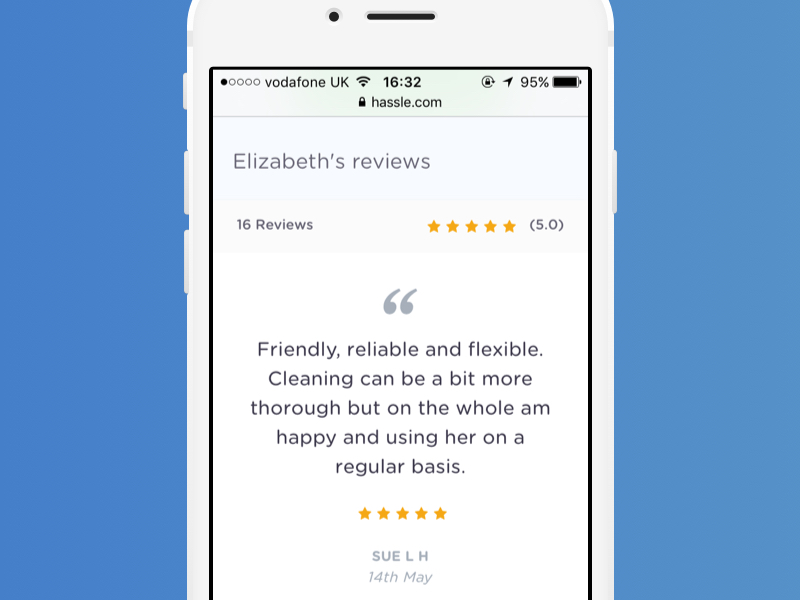 Cleaner profile cleaning profile rating ratings reviews startup ui web