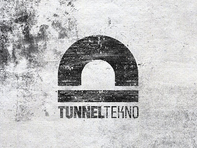 TunnelTekno logo WIP grunge logo logomark raw symbol techno tekno