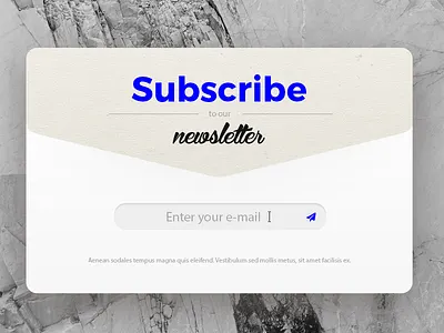 Subscribe e mail subscribe ui