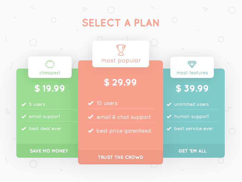 Plan Pricing 030 dailyui payment plan pricing ui ux web