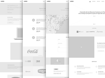 Site Wireframes clean landing landing page site ui ux web website wireframe