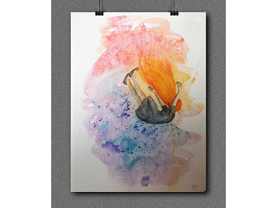 Falling. Part 1 aquarelle illustration