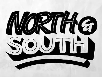 N & S ampersand casual collab ink inline lettering north script sketch south type typography
