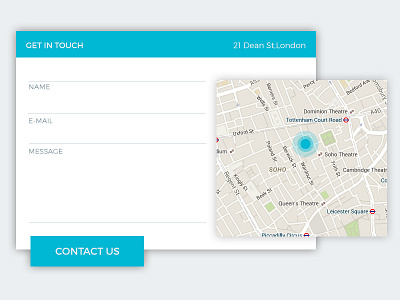 Contact Form 028 contact dailyui design flat form input map message modern ui