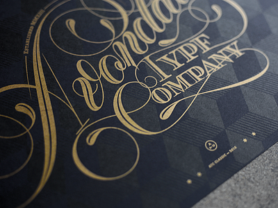 Avondale Type Co Risograph alex sheyn avondale black contrast design gold ink lettering poster print riso type
