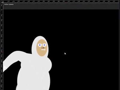 Timelapse Yeti animation gif inagif y loop stock timelapse