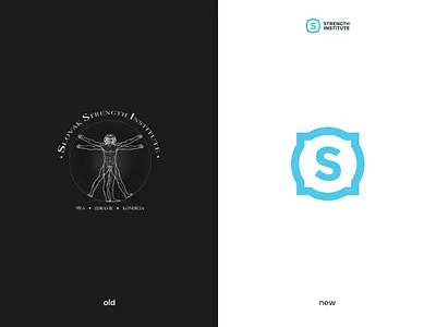 STRENGTH INSTITUTE / logo redesign branding corporate identity crossfit fitness gym illustrator institute logo redesign slovakia vitruvian