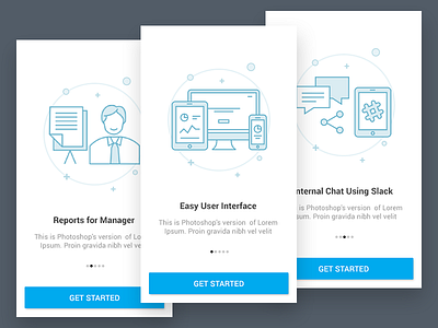 Onboarding CRM App apps crm get started icon illustration intro ios landing line mobile