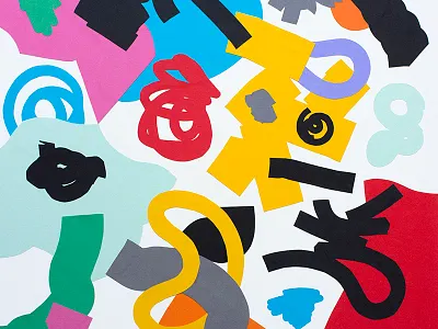 Cut Paper Composition abstract line paper
