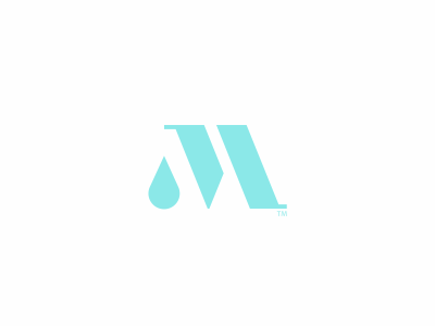 Mmmm water! branding logo logotype mark monogram water