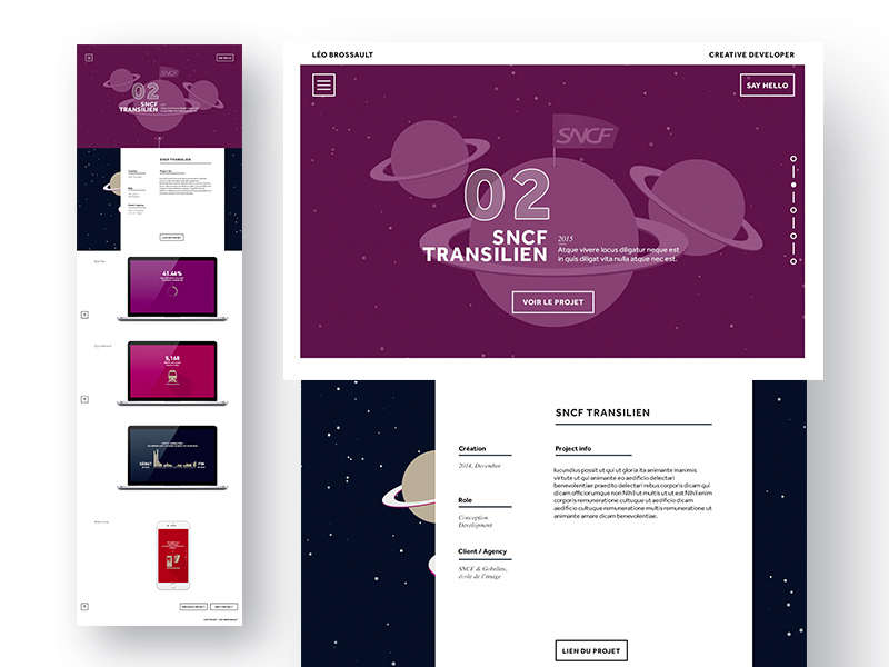 Portfolio case study dev portfolio project scroll ui ux