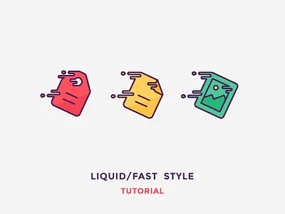 Liquid Icons document fast flat frame icon illustration liquid outline picture price speed tag