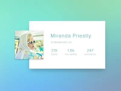 Profile Card card dailyui profile retro