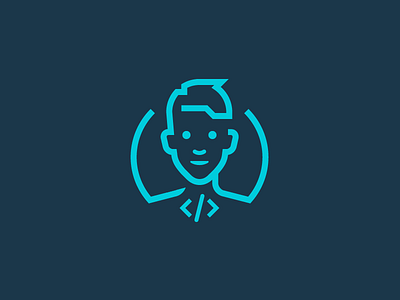 Developer icon avatar code coder developer icon wip