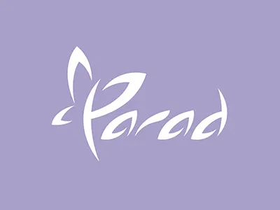 Parad butterfly font leaves logo para