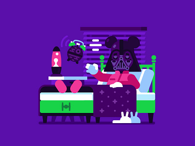 The True Force Awakens / Disney Darth Vader darth vader death star disney flat force awakens illustration lava simple star star wars stolz wars